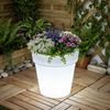 2er Set LED Solarleuchte, Blumentopf, weiß-satiniert, 17 cm Bild 3
