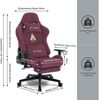 Gaming Stuhl Hochwertiger Stoff Atmungsaktiv Verstellbar Fußstütze Schwarz Rot Bild 2