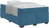 vidaXL Bettrahmen mit Matratze Dunkelblau 120 x 200 cm Stoff 3399288 Bild 2