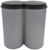 Spetebo Mülltrennsystem Abfalleimer 2x25 Liter Duo Bin - grau, Mülleimer mit praktischem Deckel mit Druckknopf Bild 5