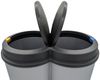 Spetebo Mülltrennsystem Abfalleimer 2x25 Liter Duo Bin - grau, Mülleimer mit praktischem Deckel mit Druckknopf Bild 3