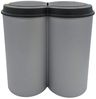 Spetebo Mülltrennsystem Abfalleimer 2x25 Liter Duo Bin - grau, Mülleimer mit praktischem Deckel mit Druckknopf Bild 4