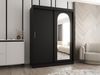 Kleiderschrank Samker 150 cm (Farbe: Schwarz, mit zwei Schubladen) Bild 2