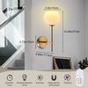 Lapalife Wandleuchte Dimmbare Wiederaufladbare LED Wandleuchte, 2 Stück, 3 Farbmodi, LED wechselbar, Drahtlos Wandleuchte mit Fernbedienung, 12 RGB für Schlafzimmer Bild 2