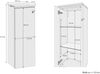 Halbhoher Badschrank helles grau/taupe ohne Füße in Eiche V-90. 59-02HH Bild 4