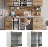 Hängeschrank R-Line Grau 60 cm mit Glastüren Vicco Bild 2
