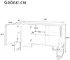 Sideboard 138/40/80,5 cm, Wohnzimmerschrank, Mehrzweckschrank Bild 5