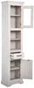 Landhaus Badezimmer Hochschrank LIRIA-56, Massivholz weiß gebleicht, B x H x T ca. 45 x 190 x 30cm Bild 4
