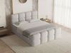 GRAINGOLD Rivon Doppelbett 180x200, Boxspringbett, zwei Bettkästen, mit Kopfteil, Modern Stil, Bouclé-Stoff, Hellgrau Bild 3
