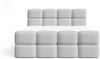 GRAINGOLD Rivon Doppelbett 180x200, Boxspringbett, zwei Bettkästen, mit Kopfteil, Modern Stil, Bouclé-Stoff, Hellgrau Bild 5