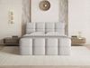 GRAINGOLD Rivon Doppelbett 180x200, Boxspringbett, zwei Bettkästen, mit Kopfteil, Modern Stil, Bouclé-Stoff, Hellgrau Bild 4