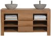 Badmöbel Set Pajala Teak Massivholz - Breite vom Unterschrank: 120 cm - Breite vom Spiegel: 120 cm - Anzahl Hochschränke: ohne Hochschrank Bild 1