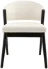 Vente-unique - ZELVYN Stuhl Stoff Weiß - B 64 cm x H 76 cm x L 53,5 cm Bild 2