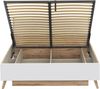 Forte VANKKA Bettgestell, Liegefläche: 160 x 200 cm, Skandi Bett mit Polsterkopfteil, Doppelbett, Schlafzimmer, Holzwerkstoff, Planked Eiche Holzdekor, 167,4 cm breit x 94,2 cm hoch x 206,5 cm tief Bild 4