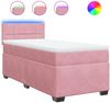 vidaXL Boxspringbett mit Matratze Rosa 100x200 cm Samt 3288539 Bild 2