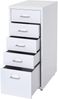 Rollcontainer Boston T851, Schubladenschrank Stahlschrank, 69x28x41cm 5 Schubladen ~ weiß Bild 4