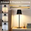 TUWENA LED Nachttischlampe Dimmbare LED, Touch Kabellose mit USB-C, Metall Wiederaufladbar Akku, Für Outdoor und Indoor, Aluminium, 5600mAh, 5W Bild 2