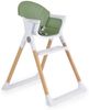 Cangaroo Kinderhochstuhl Almond Holzoptik klappbar Doppeltablett Sicherheitsgurt grün Bild 2