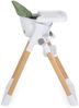 Cangaroo Kinderhochstuhl Almond Holzoptik klappbar Doppeltablett Sicherheitsgurt grün Bild 4
