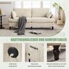 LVHOM 2-Sitzer Sofa mit USB&LED, Zweier Polstersofa Chenille Bezug, Loveseat 175x83 cm mit Zierkissen, Mid-Century Stil, Beige Bild 2