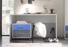 Bega Schreibtisch COLORI weiß inkl. Rollcontainer blau grau Bild 3