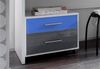 Bega Schreibtisch COLORI weiß inkl. Rollcontainer blau grau Bild 2