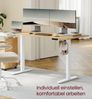 VASAGLE höhenverstellbares Tischgestell elektrisch, mit 2 Haken, Memory-Funktion, Stahl, mattweiß Bild 2