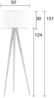 Stehleuchte TRIPOD WOOD BLACK von ZUIVER Schirm schwarz Füße natur Bild 3