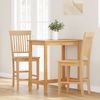 vidaXL Barhocker 2 Stk. Natur Massivholz Gummibaum 4102571 Bild 3