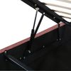Polsterbett 140x200 cm, mit geblümtem Kopfteil und Lattenrost, mit höhenverstellbarem Kopfteil und hydraulischem Stauraum, Juniorbett doppelt, hautfreundlicher Samtstoff, Rosa Bild 5