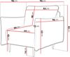 Sessel Larow, Polstersessel mit schmale Armlehne (Farbe: Velo 621) Bild 3