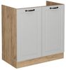Spülenunterschrank R-Line Weiß Landhaus 80 cm ohne Arbeitsplatte Vicco Bild 4