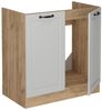 Spülenunterschrank R-Line Weiß Landhaus 80 cm ohne Arbeitsplatte Vicco Bild 3