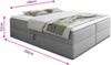 Boxspringbett Base mit 2 Bettkästen - Doppelbett mit Bonell-Matratze und Topper, Polsterbett, Freistehendes Bett (Pink (Inari 52), 160 x 200 cm) Bild 3