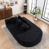 Modulares Sofa Kombination, Schlafsofa Modern,Cheryl Stoff,kein Aufbau,voller Schaumstoff,flexibel konfigurierbar,inkl. Kissen,Schwarz Bild 2