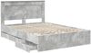 vidaXL Bettrahmen mit Kopfteil Beton Grau 140 x 200 cm Ingenieurs Holz 3410179 Bild 5