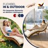 Deuba 'Detex' Polsterauflage wasserabweisend, Polyester creme, 183 x 56 x 7 cm Bild 5