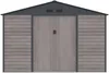 Vente-unique - ADELMO Gartenhaus Metall GrauBraun - B 372 cm x H 229 cm x L 330 cm Bild 2