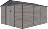 Vente-unique - ADELMO Gartenhaus Metall GrauBraun - B 372 cm x H 229 cm x L 330 cm Bild 5