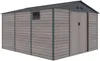 Vente-unique - ADELMO Gartenhaus Metall GrauBraun - B 372 cm x H 229 cm x L 330 cm Bild 4