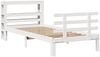 vidaXL Bettgestell mit Kopfteil ohne Matratze Weiß 75x190 cm 3306097 Bild 3