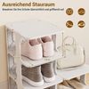 COSTWAY Schuhregal, schmal stapelbar vertikaler Schuhorganizer Kunststoff 24,5 x 27,5 x 76,5 cm Bild 3