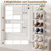 COSTWAY Schuhregal, schmal stapelbar vertikaler Schuhorganizer Kunststoff 24,5 x 27,5 x 76,5 cm Bild 2