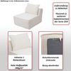 Sessel/Zubehör für Sofa HWC-O54, Loungesessel Polstersessel Mittelteil, Stoff/Textil (300g/m²) 63x75x97cm ~ grün Bild 2