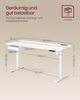 Vasagle Höhenverstellbarer Schreibtisch elektrisch, 70x160 cm Tischoberfläche, stufenlos verstellbar, Memory-Funktion mit 4 Höhen, weiß, von Songmics Bild 5