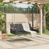vidaXL Hängebank Schwarz 109x62x40 cm Poly Rattan 368143 Bild 3