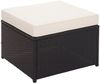Poly-Rattan Garnitur HWC-J34, Balkon-/Garten-/Lounge-Set Sitzgruppe Sofa, Staufach ~ schwarz, Kissen creme-beige Bild 3