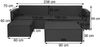 Poly-Rattan Garnitur HWC-J34, Balkon-/Garten-/Lounge-Set Sitzgruppe Sofa, Staufach ~ schwarz, Kissen creme-beige Bild 5