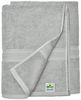 leevitex® Saunatuch Frottee XXL, (2-St), 80 x 200 cm, extra groß & saugfähig, Silber/Hellgrau Bild 2