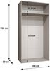 ABIKS MÖBEL Drehtürenschrank MARBELLA 3 Schlafzimmerschrank mit Kleiderstange und Regalen Bild 2